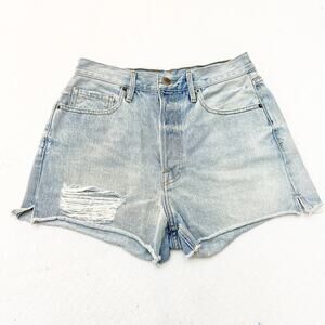 Frame Rigid Re-Release Le Original Short Light Wash Button Denim Jean SIze 29